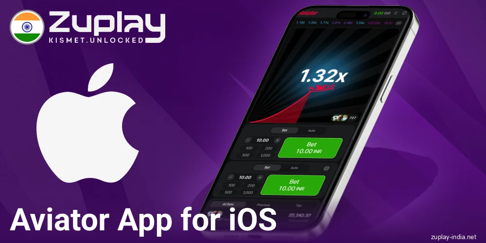 Play Aviator in the iOS application Zuplay IN