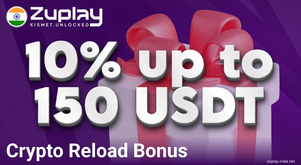 Cryptocurrency Bonus at Zuplay IN