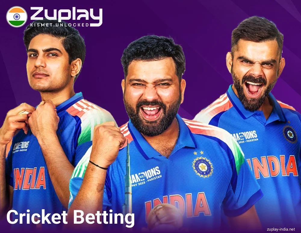 Bet on cricket in Zuplay India
