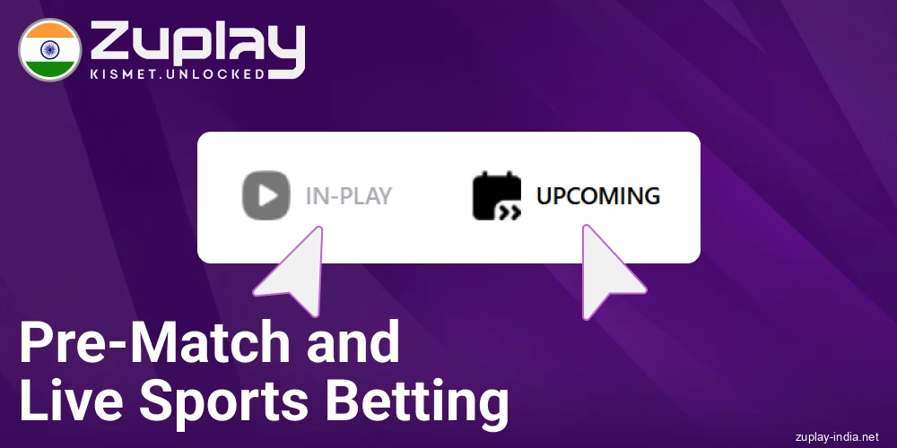 Types of sports events in Zuplay IN