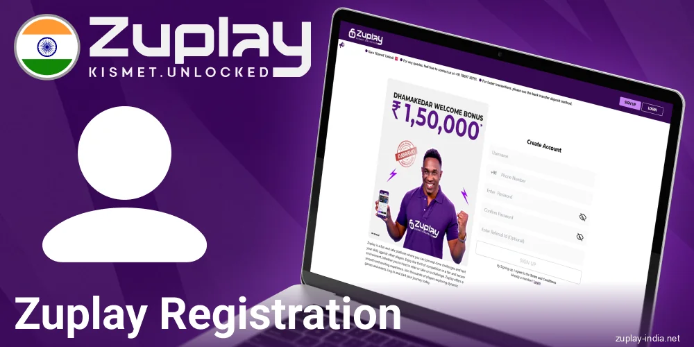 Create an account on Zuplay India