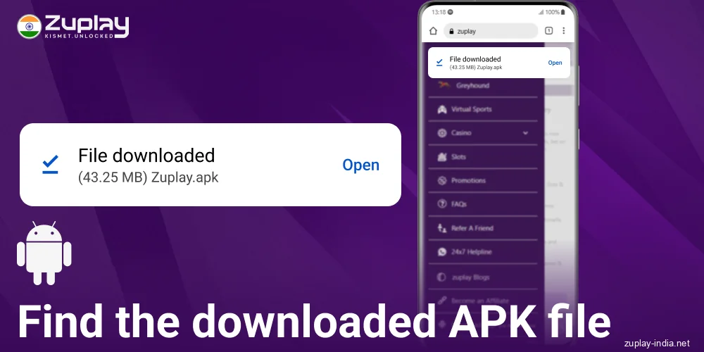 Find the location of the Zuplay IN APK app